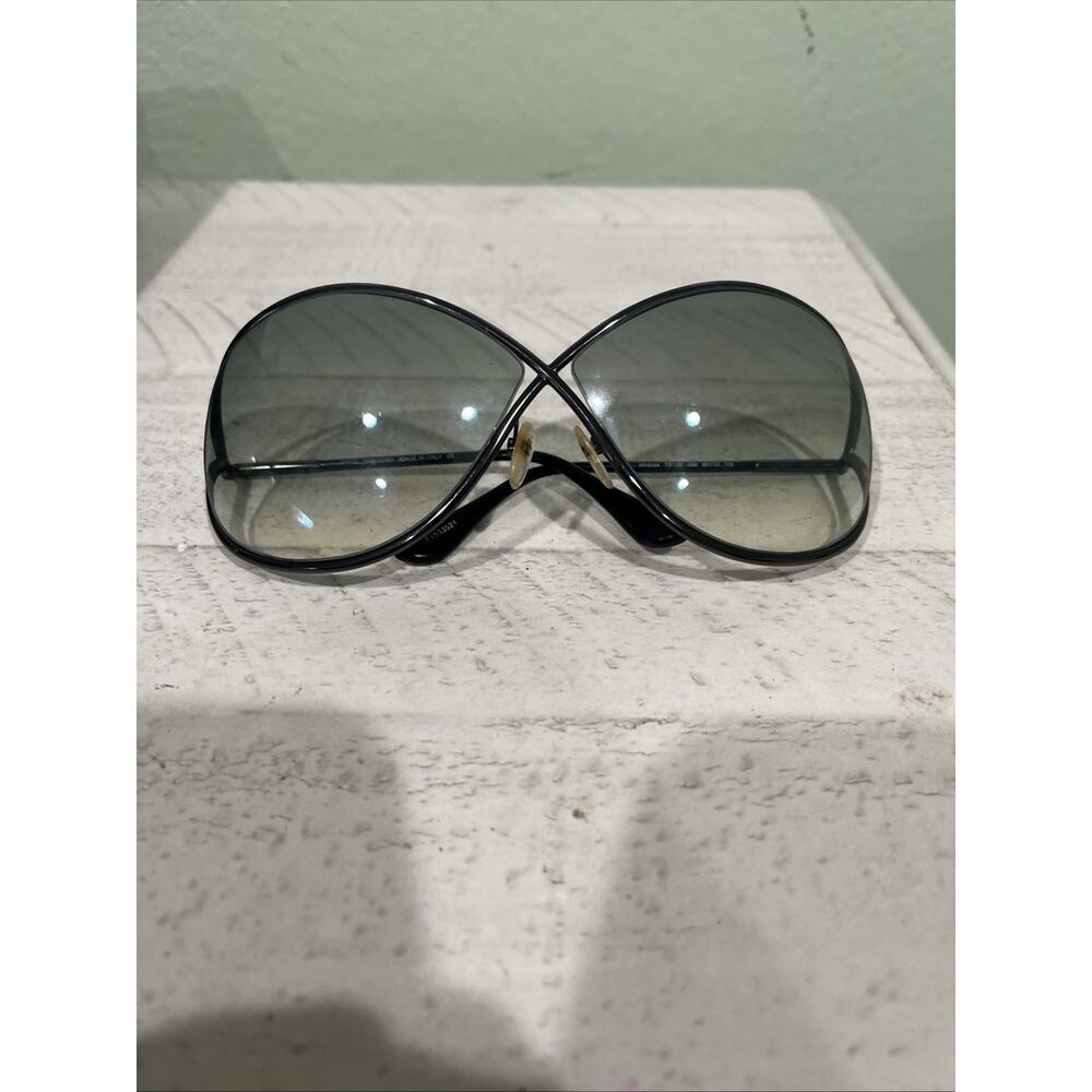 Tom Ford Miranda TF130 08B Oversized Black Metal Sunglasses Gradient UV400 - Picture 15 of 16